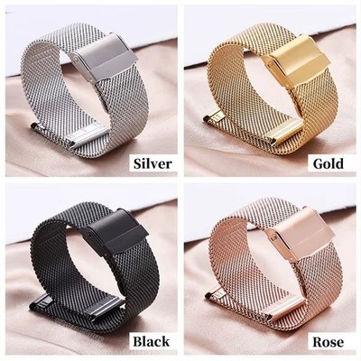 18mm 20mm 22mm Quick Fit Milanese Loop Bracelet Stainless Steel Watch Band Strap