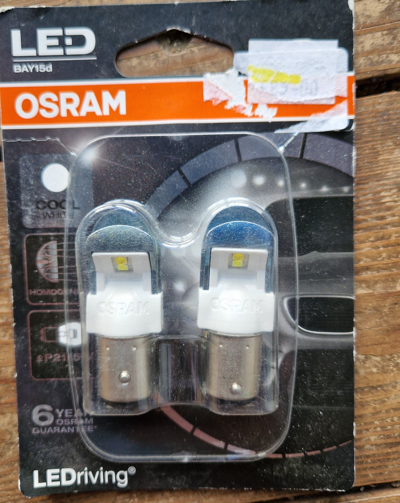 Car Bulb (Twin) BAY15d | 12V OSRAM LEDriving SL LED P21/5W 6000K Cool White