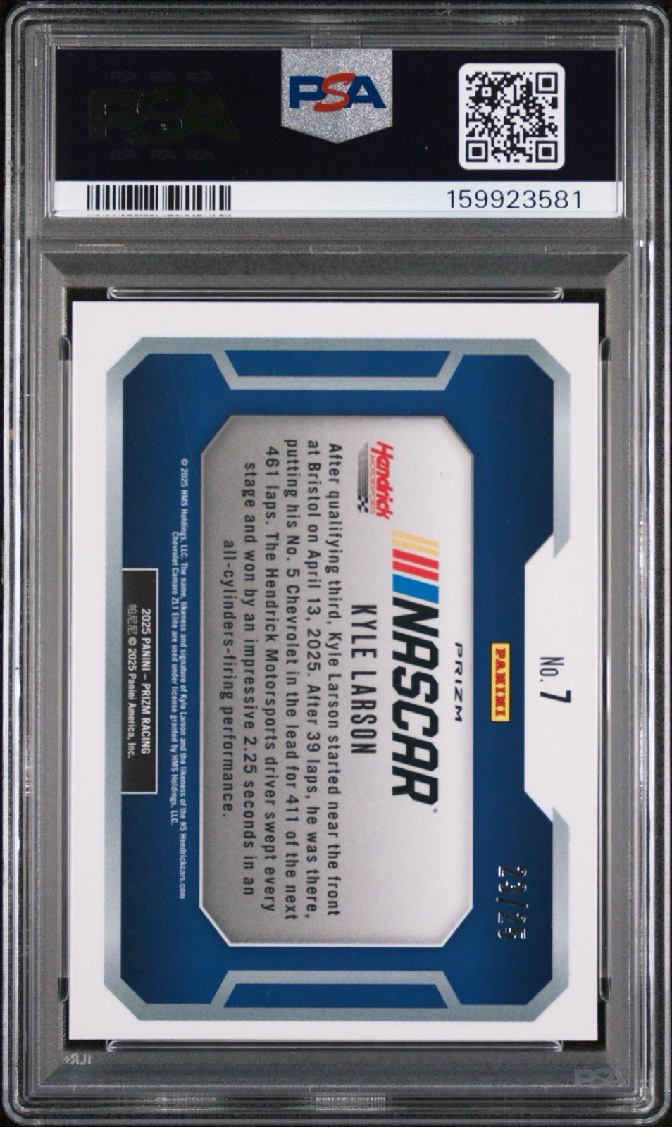 2025 PANINI PRIZM NASCAR VICTORY LANE | MOJO PRIZM PSA 9 view 2