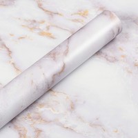 Marmor Folie Selbstklebend Gold Weiß 40Cm X 2M FüR MöBel KüChenwand Tisch