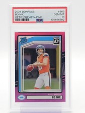 BO NIX 2024 DONRUSS OPTIC RATED ROOKIE PREVIEW PINK #369 BRONCOS PSA 10 Q0004