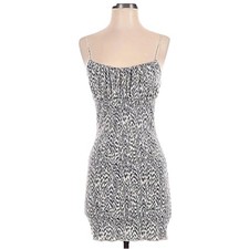 Urban Outfitters UO Dress S Ruched Animal Print Stretch Sexy Bodycon Flirty Y2K