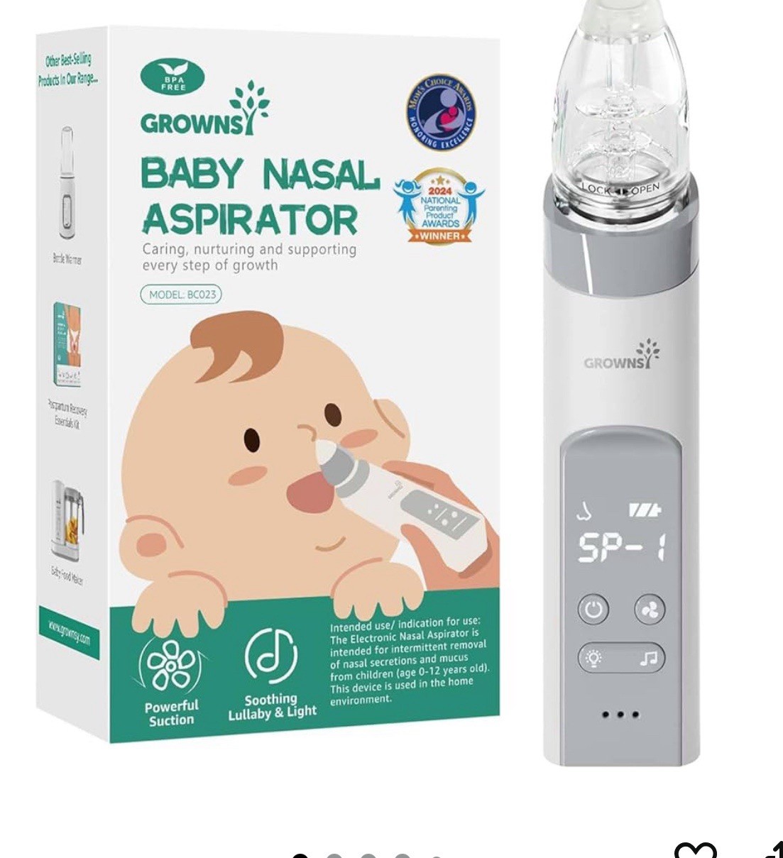 Nasal Aspirator for Baby, Electric Baby Nose Sucker with Powerful Suction Clean