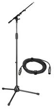 K&M 21092 Microphone Stand and Jumperz 25' Mic Cable Package - Sweetwater