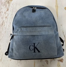 Calvin Klein Denim Backpack CK Logo Unisex Zi...
