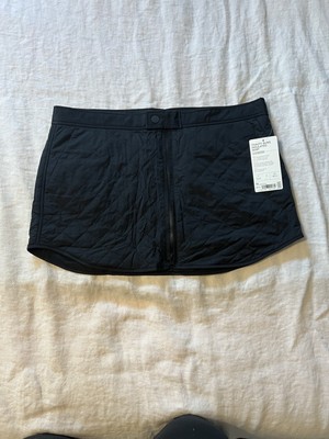 Athleta Toasty Buns Quilted Skirt Size 14 Black Insulated Puffer Apres Ski NWT