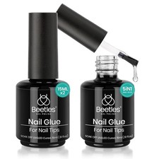 Beetles Gel Polish 2 Pcs 15Ml Nail Glue Kit for Acrylic Nails, 5 in 1 Super Stro