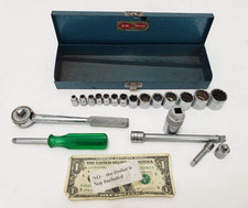 S-k Sk Wayne 38 And 14 Drive Socket Mixed Set Usa Ratchet Sae W Case Extension