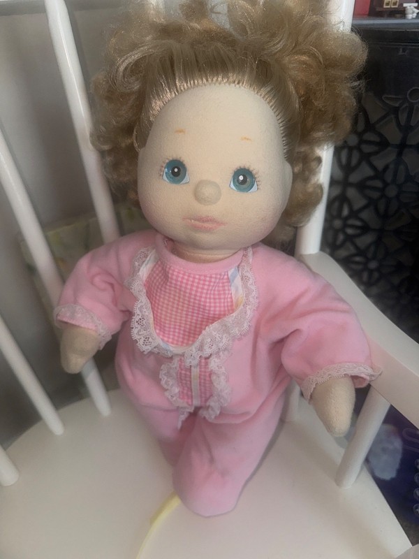 Vintage Mattel 1985 My Child PJs outlfit Hair blond eyes blue