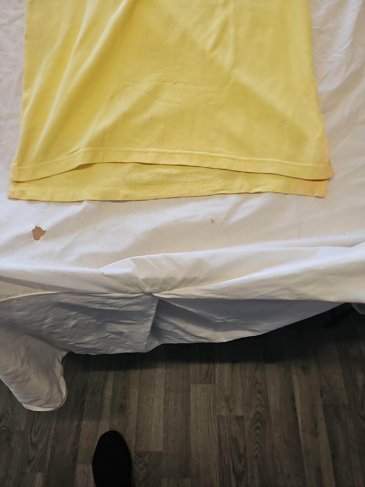 Vintage Chaps Ralph Lauren Pastel Yellow Pique Polo Shirt F550 image 5