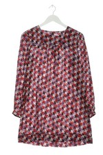 CALIBAN Langarmkleid Damen Kleid Gr. DE 42 brombeerrot-dunkelorange-lila