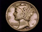 1928-P  Mercury Dime, Very Good, almost Fine Grade.