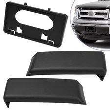 Front Bumper Guard Pads Cover Trim License Plate Bracket Kit For Ford F150 09-14