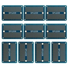 10 Pcs Solderable Breadboard, 2.0x1.5, Mini PCB, Gold-Plated, Mixed Color