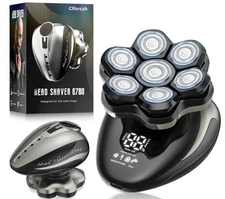 CLFORCZH 8780 Head Shaver 7D Magnetic Wet/Dry Bald Men Rechargeable. Waterproof.