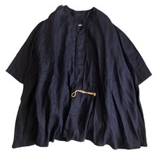 USED KAPITAL LINEN VIELLA NIGHTINGALE BELL ROBE COAT GOOD