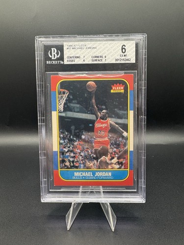 1986 Fleer Basketball #57 Michael Jordan RC Rookie BGS 6 INVEST NOW 📈