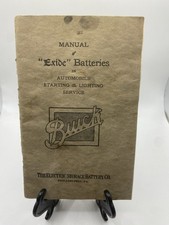 Buick Instructions For Exide Batteries - Buick 1917 Service Lighting Book
