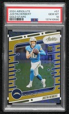 2024 Panini Absolute Gold Stars 9/25 Justin Herbert #57 PSA 10 GEM MT 04cw