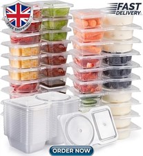 MHDCLY 20-Piece Snack Pots with Lids, Double Compartment Reusable Food Storage C