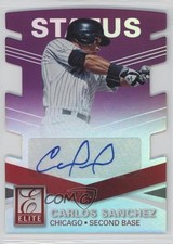 2015 Elite Signatures Status Purple Die-Cut /99 Yolmer Sanchez Carlos Auto 1l5