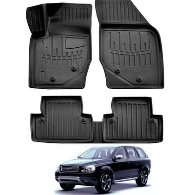 Floor Mats For Volvo XC90 (2002-2014) Custom Fit All Weather Liners Black Set