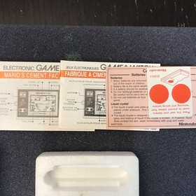 Nintendo Game And Watch Cement Factory ML-102 Widescreen VGC Box And Dual Manual