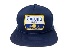 Vintage Corona Extra Hat 80s 90s Snapback Trucker Cap Beer H30