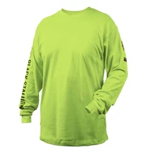 TF2510-LM NFPA 2112 & NFPA70E FR Cotton Knit Long-Sleeve T-Shirt, Lime, 2X-Large