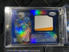 2021 Certified Freshman Fabric Signatures Mirror Blue Josh Palmer RC Auto 9/99