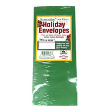 Vintage Holiday Envelopes 25 Self Sealing Green Christmas Ampad Made in USA