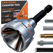 External Deburring Tool Tungsten Carbide Chamfer Repair Threads 1/8 to 3/4 Inch