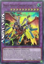 DRAGO ARMATO CANNONE CATAPULTA • Super R • LED2 IT021 • 1Ed • Yugioh! ANDYCARDS