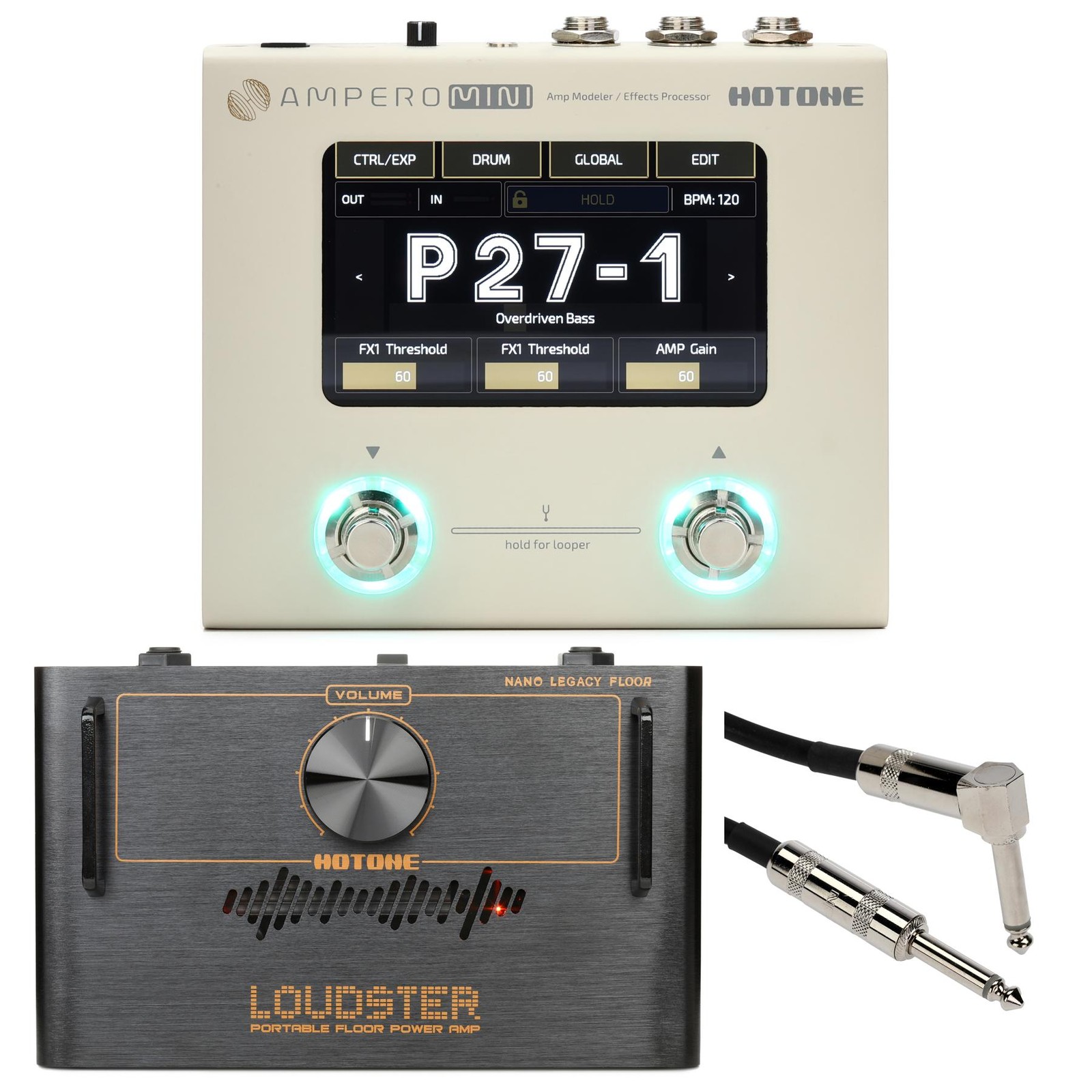 Моделировщик мини-усилителей Hotone AmperoПроцессор эффектов с педалью усилителя мощности - 62590₽
