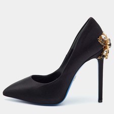 Loriblu Fodera Size 35.5 Black Satin Butterfl...