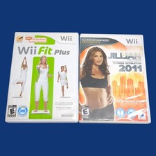 Jillian Michaels Fitness Ultimatum 2011 & Wii Fit Plus Bundle / Lot CIB Workout