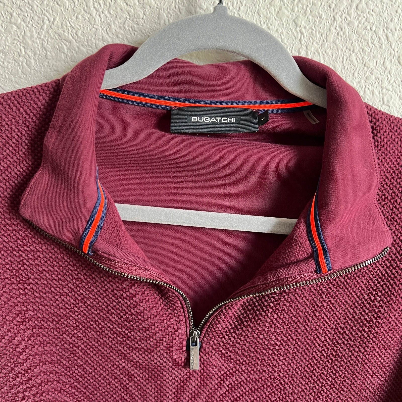 Bugatchi Performance Quarter Zip Pullover Mens L … - image 2