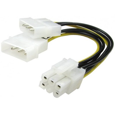 Twin Molex auf 6 Pin PCI-e Kabel