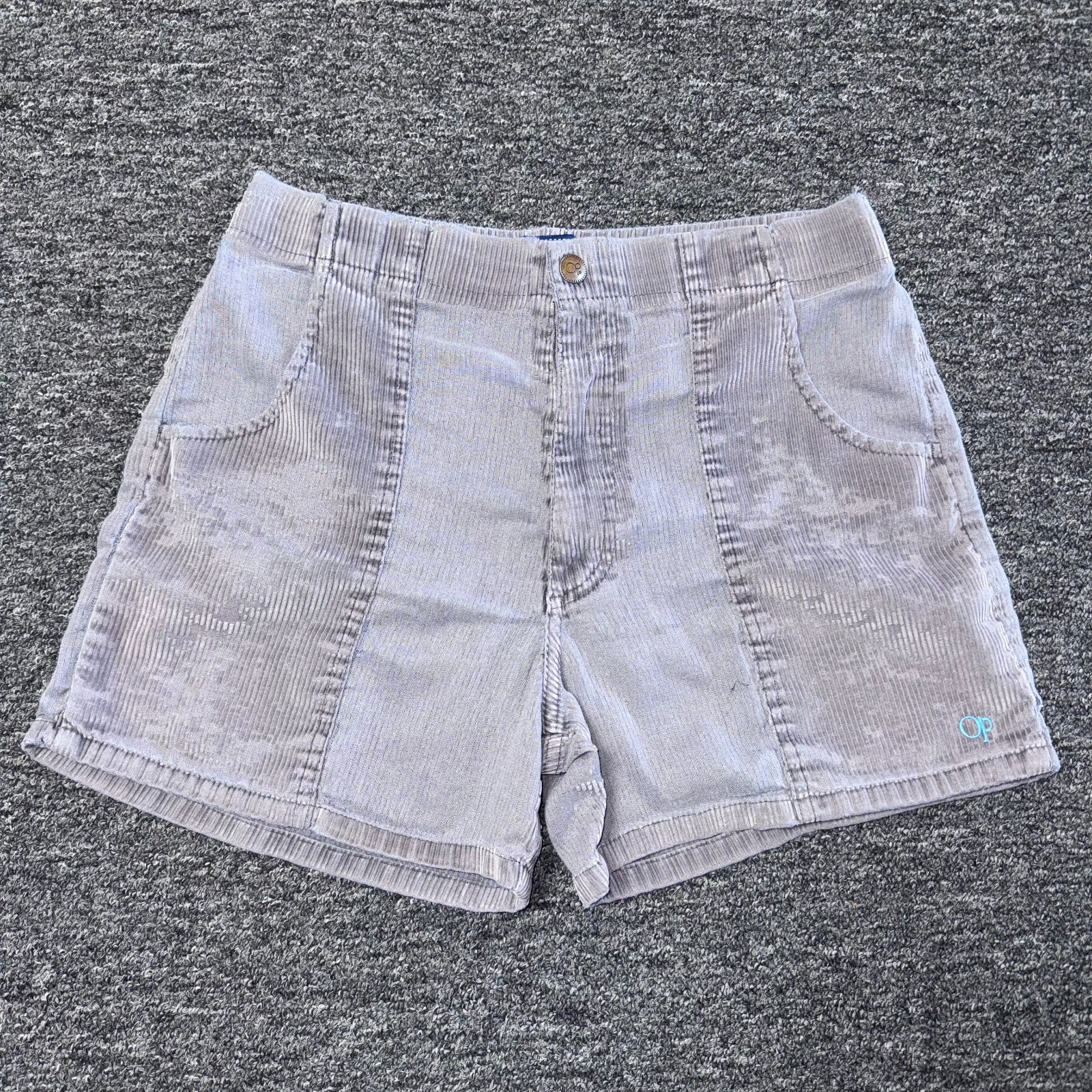 Vintage 90s OP Classic Surf Corduroy Bermuda Shorts Mens - Sz 30 Gray