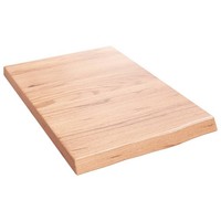 Wandregal Hellbraun 40X60X4 Cm Massivholz Eiche Behandelt
