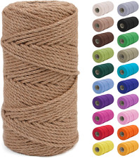 4mm Jute Twine String 328 Feet Natural Thick Garden Hemp Twine for Crafts, Outdo