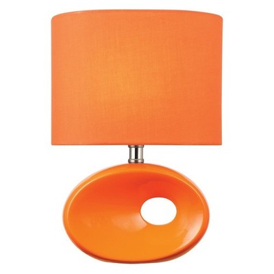 Lite Source LS-22315ORN Hennessy Table Lamp, 5'' x 9'' x 12.5'',Ceramic, Fabric,...