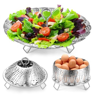 Steamer Basket, Premium Stainless Steel Vegetable Basket for Silver