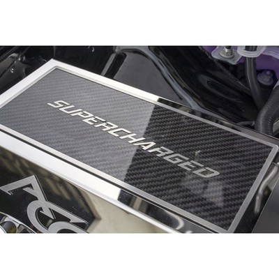 Fuse Plate C-Fiber Inlay&Supercharged for 2015-17 Challenger Hellcat w/ACC Cover