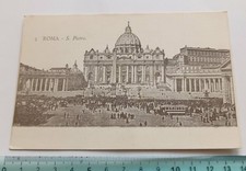 ROME  PIAZZA SAN PIETRO  VERY ANIMATED AND UNTRAVELED postcard