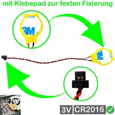 CR2016 CMOS Batterie Knopfzelle mit Stecker kabel für Lenovo Yoga Slim 7-15IMH05