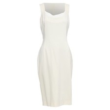 Dolce Gabbana Vintage Virgin Wool Panelled Scoop Neck Sheath Dress It44 Size 44