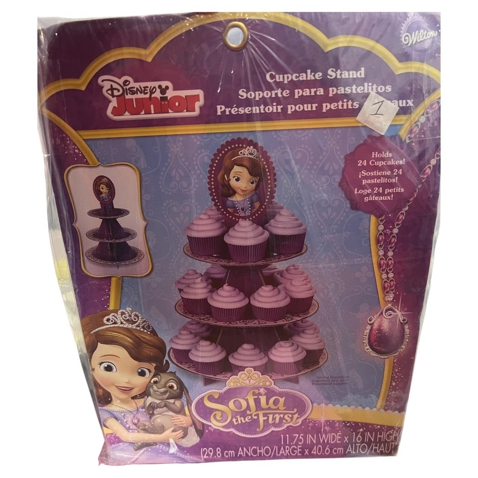 Disney Junior Sofía el Primer Soporte para Cupcakes Torre de Postres Tiene Capacidad para 24 Decoración de Fiesta Foto 2 de 3