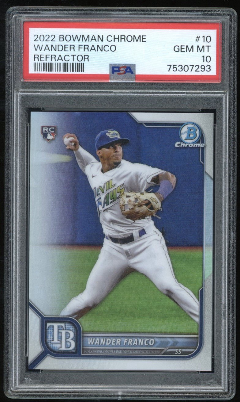2022 Wander Franco Bowman Chrome Refractor Rookie RC # /499 PSA 10