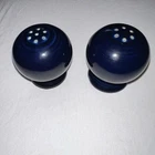 Fiestaware Cobalt Blue Salt And Pepper Shakers With Stoppers